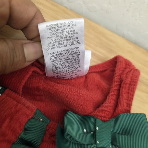 Nanette Kids Christmas Red Corduroy Snowman Dress Toddler *Size 2T* - Picture 7 of 10